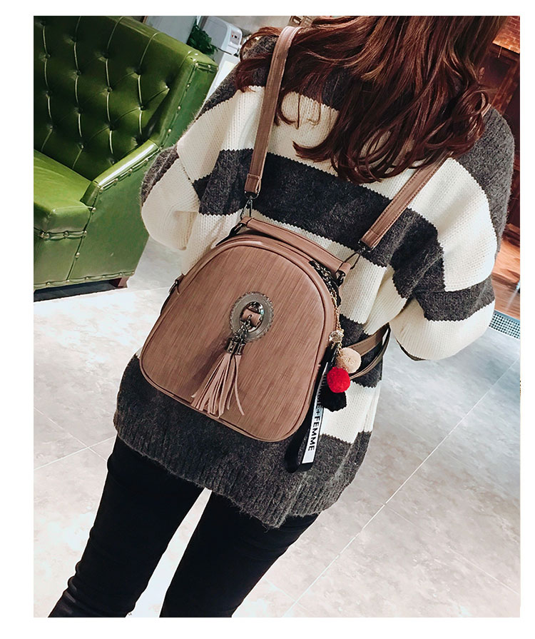 Túi xách nữ 2018 mùa đông mới tua vai vai đa năng nhỏ ba lô retro thời trang đi lại túi xách nữ balo da nữ