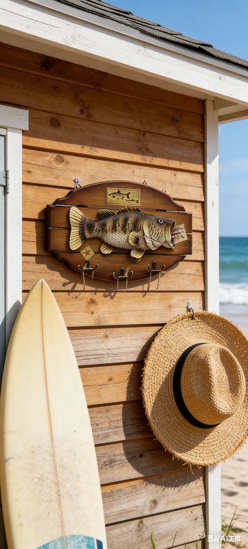 Solid Wood Mediterranean Bass and Trout Hooks, Coat Hooks, Vintage Fish Decorations, Wooden Wall Hangings, Fishing Hobby Items Solid Wood Mediterranean Bass and Trout Hooks, Coat Hooks, Vintage Fish Decorations, Wooden Wall Hangings, Fishing Hobby Items