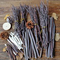 Natural Dry Branch section kindergarten handmade DIY material Mori simple pine cone decoration pendant small original wood chips