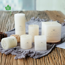 (Candle)Printed smoke-free tasteless holiday proposal Romantic patty party decoration Western European style candlestick