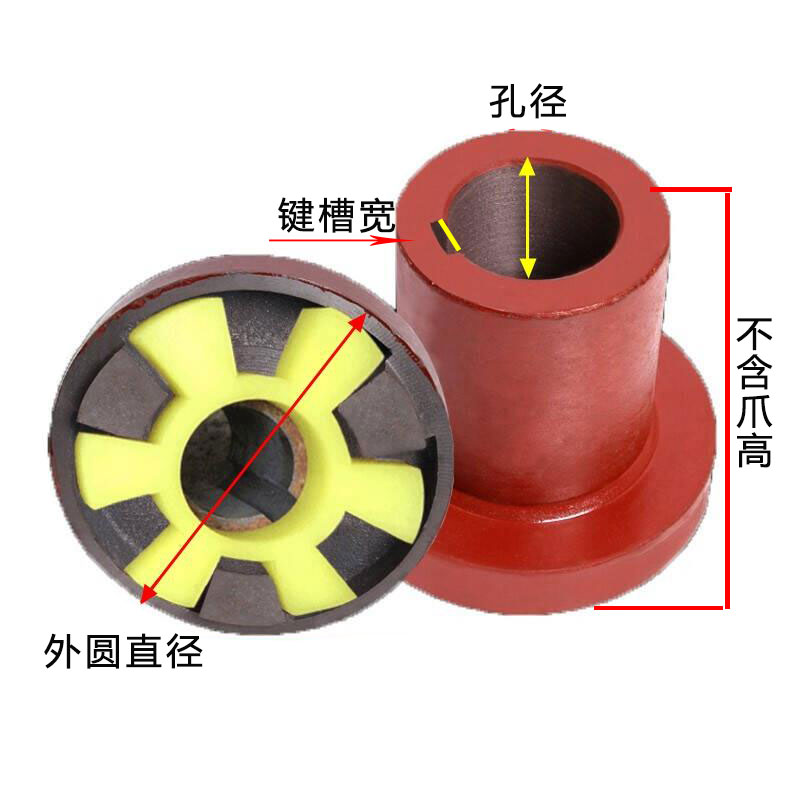 The outer diameter of the three claw pump coupling 90105120 motor universal transmission back to wheel elastic large torque connecting wheel