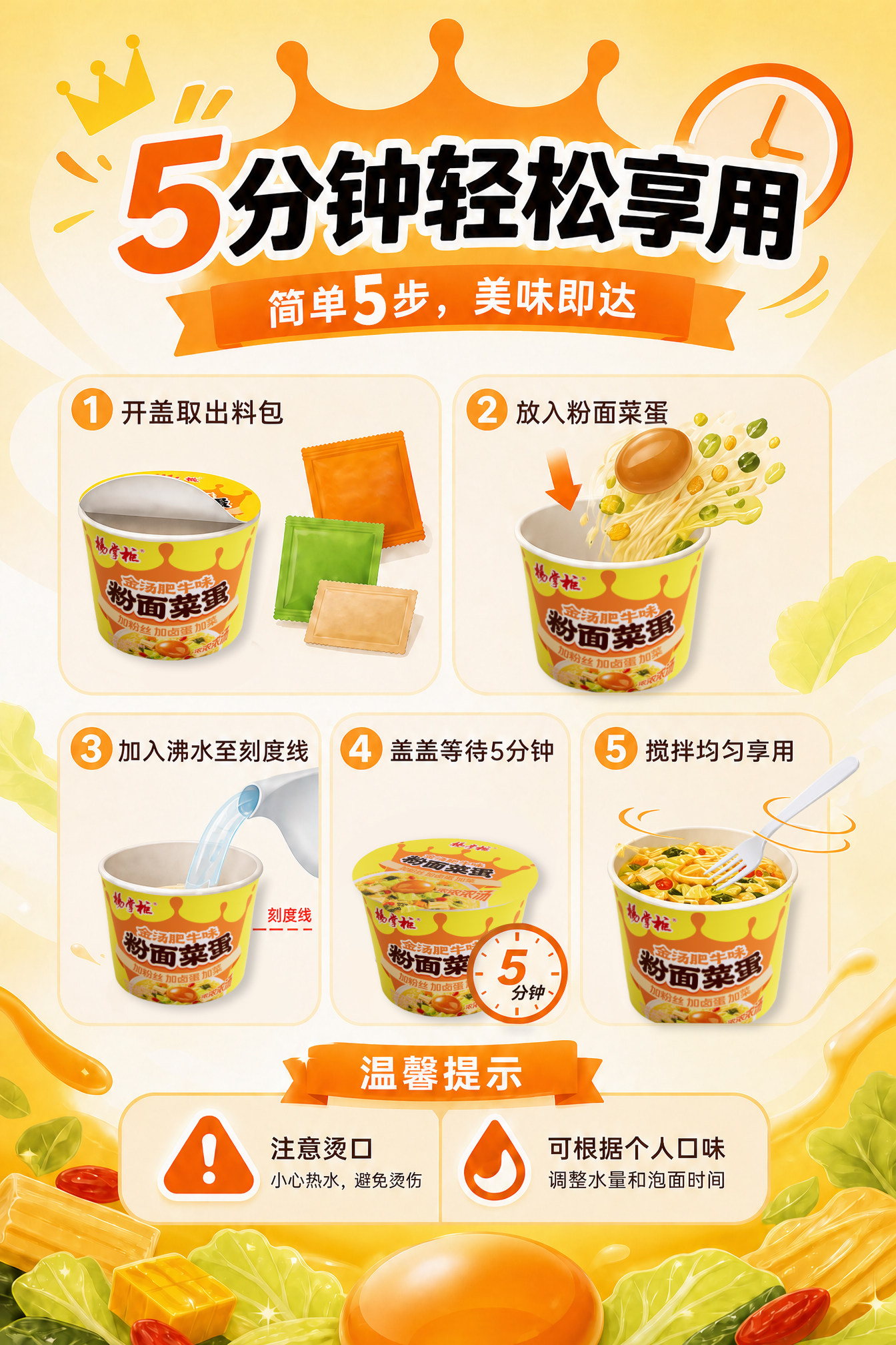 安享好物 安享E级泡面-杨掌柜金汤肥牛粉面菜蛋 国标 
