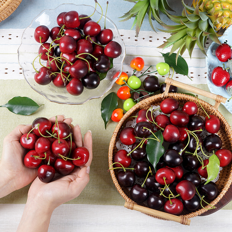 Simulation Car Centiberry Cherry Strawberry Fake Fruit Vegetable Model Props Handmade Ornament to shoot soft decorations-Taobao