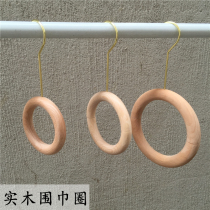 Clothing store hook hanger hook log scarf ring storage scarf rack Bag rack Hanger display clothing hook Solid wood