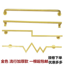 Clothing store Clothes display rack Gold clothing rack shelves Wall decoration Wall hanging hangers Womens store