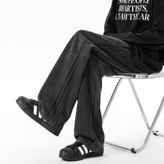 Retro american style washed distressed drapey sweatpants for men trendy brand