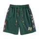 Wukong ຢູ່ໃນສະຕັອກ, ກະຕູນຍີ່ຫໍ້ trendy splicing embroidered ກິລາຫ້າໄຕມາດ pants ສໍາລັບຜູ້ຊາຍ, retro summer ວ່າງແລະ versatile ສັ້ນບາດເຈັບ.