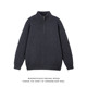 Autumn and winter retro basic solid color half zipper collar sweater for men