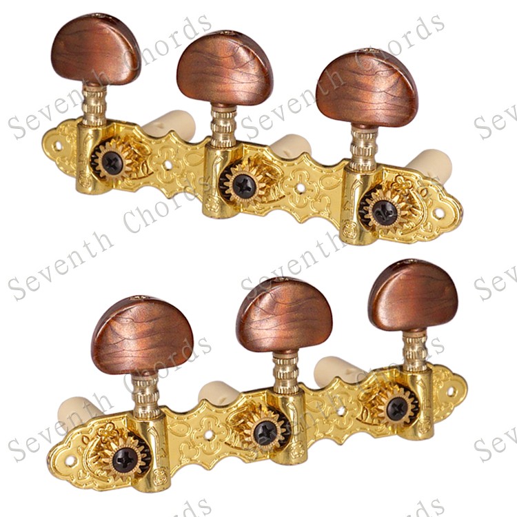 Yamanoha classical guitar string button Twist acoustic guitar Triplet string button String quasi-axis knob winding coffee semicircle