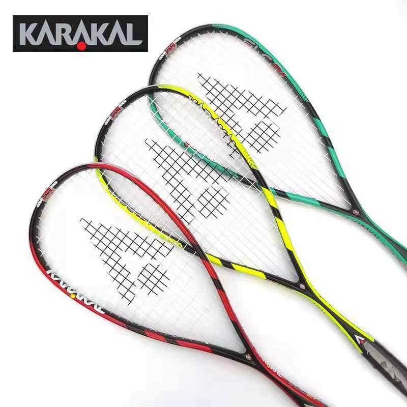 Squash racket KARAAKAL beginner ultralight all-carbon training squash racket suit SLC21 tri-color-Taobao
