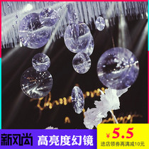 Transparent Mirage Dream Wafer Wedding Mirror Bright Sheet Wedding stage Ceiling Decoration Props Activity Shop Window Pendant