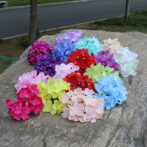 Wedding hydrangea head simulation flowers silk flower head decoration DIY lynx flower wall flower row catwalk road lead decoration hydrangea