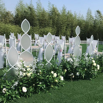 Wedding props wrought iron sea grass phantom road Sun Sun film Road sun plate flower frame channel background ornaments decoration