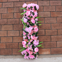 Wedding Dahlia row flower hydrangea rose row Arch flower Catwalk flower road lead flower Wedding props supplies
