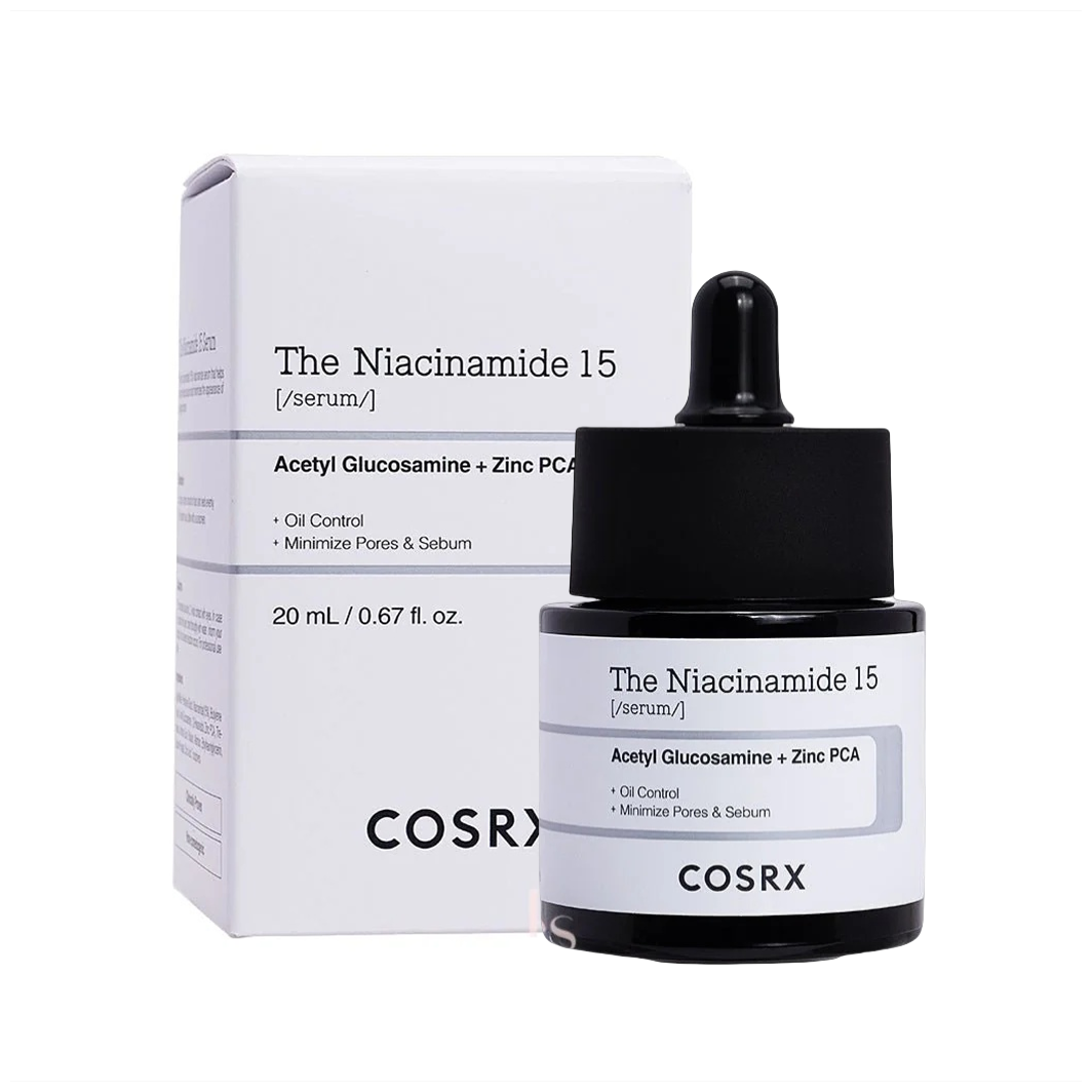 COSRX powerful nicotinamide 15 essence brightens and shrinks pores, blackheads and acne, and improves dull