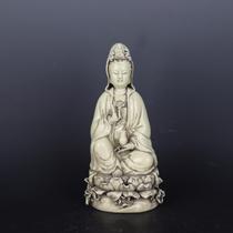 Ming Dynasty Dehua kiln He Xianzong white porcelain sculpture Guanyin statue Buddha statue home Chinese antique ornaments old goods collection
