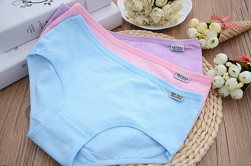 Tám đồ lót nữ cotton giữa eo kích thước lớn vải cotton màu rắn ren gợi cảm eo thấp không có dấu vết quần lót su nam