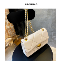 MAOMIBAG French niche small fragrance soft leather diamond grid chain bag women 2021 new texture simple shoulder bag