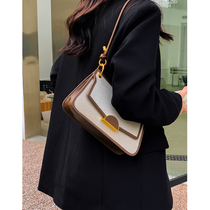 Autumn Lady Bag Package Advanced Sensation Frosted Leather Small Square Bag 2021 Autumn Winter New Retro Chain Armpit Satchel Satchel Bag