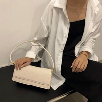 MAOMIBAG crocodile womens bag French armpit bag shoulder bag retro niche design bag 2021 New Tide