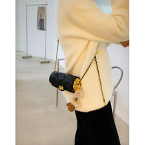 Autumn Lady Bag Bag small Fragrant Wind Rhombus chain Bag Bag Bag Pack Autumn Winter 2021 New Advanced Sensfeel Lock Pillow Bag