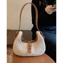 autumn ladies bag premium vintage autumn winter new trendy plush bag underarm bag womens lamb wool shoulder bag