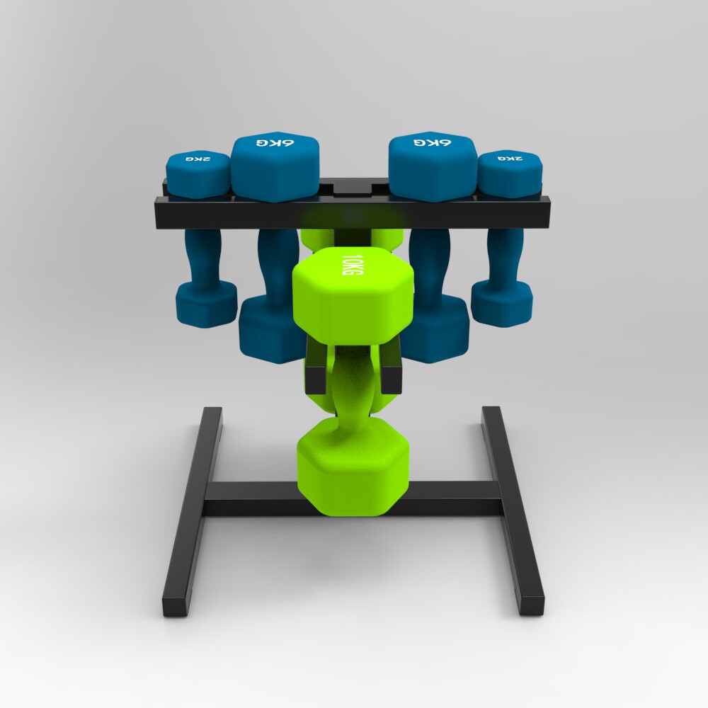 Dongyi household dumbbell collection layer lady immersed dumbbell plastic plastic dumbbell placing rack practical province space small hung gym
