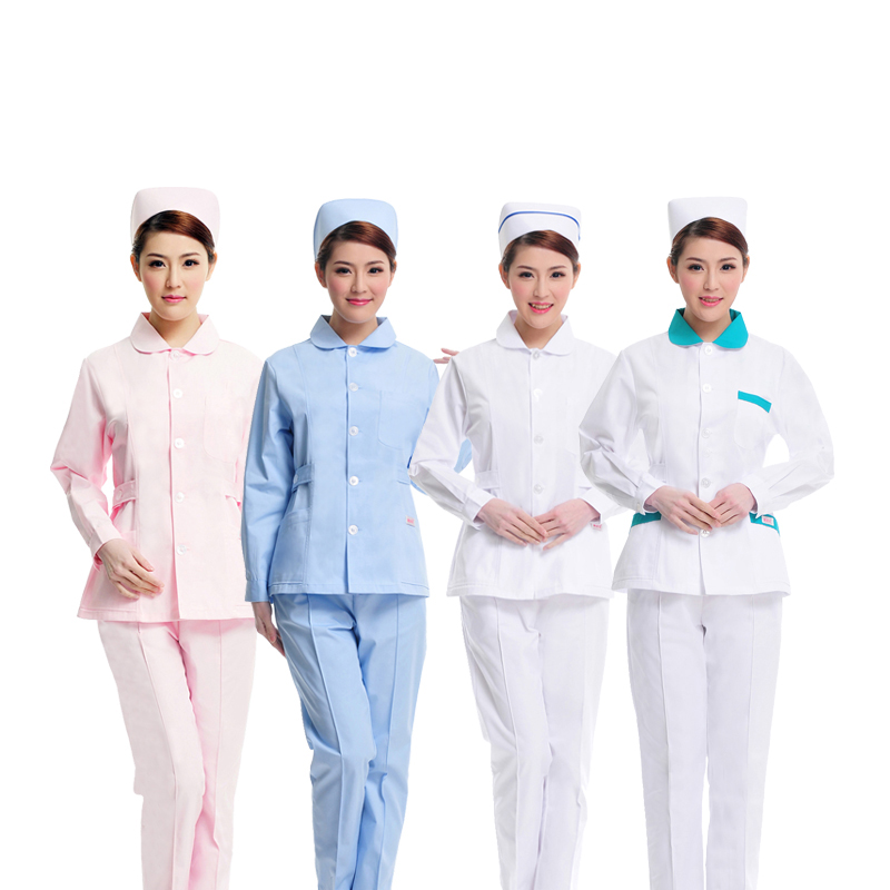 Nurse clothing long sleeve winter round neck open two-piece oral and dental outpatient work clothes nursing clothing pants 2-piece set