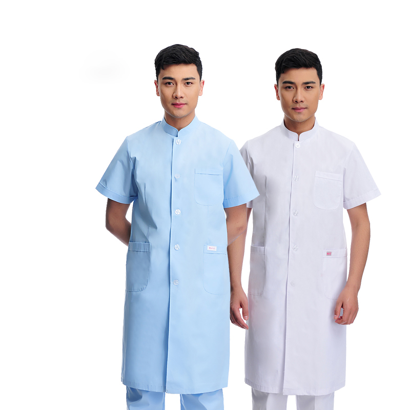 Doctor's suit Short sleeves Summer Chinese Livecollar Grand-coat Oral Dental Outpatient Traditional Chinese Medicine Work Experimental Uniform White Coat