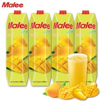 Thai imported drink mango juice Marie (Malee) juice Large bottle 1L * 4 bottle gift box