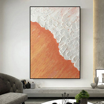 Pure hand-painted landscape oil painting three-dimensional abstract decorative painting seascape background wall mural modern minimalist hanging painting art painting