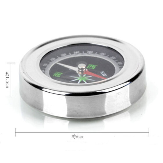 Compass portable outdoor mountaineering camping direction stainless steel car supplies high-precision compass compass