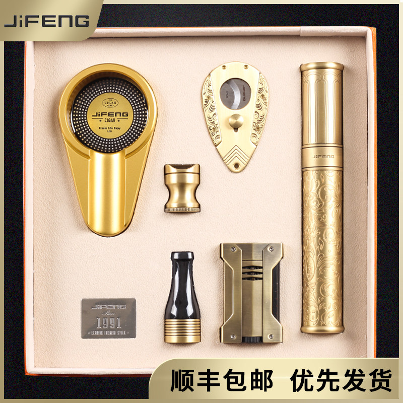 Monsoon cigar ashtray six pieces of cigar sharp cut holes moisturizer cigar cigar cigar cigar cigar tobacco toolkit box