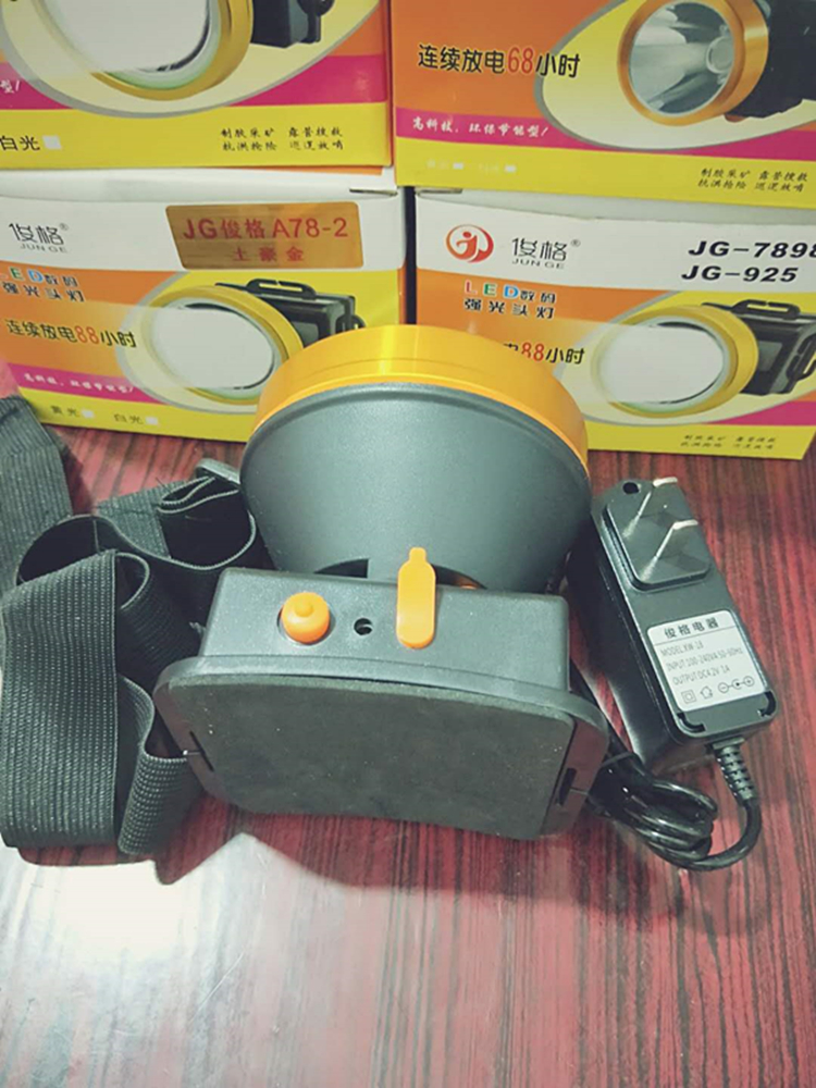 Junge led đèn pha chói sạc siêu sáng đầu đêm gắn đèn câu cá ngoài trời chiếu sáng đa chức năng đèn pin lithium den pin sieu sang chieu xa 1000m