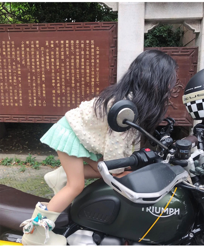 Mp Same Style Yarn Popcorn Top for Young Children, New Autumn and Winter Pullover Sweater for Girls, Baby Knitwear