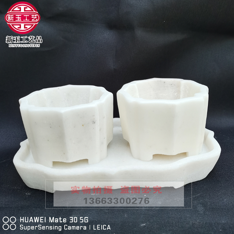 Boutique Antique Small Stone Basin Stone Sculpted Bonsai Basin Engraving Art Pendulum flower pot Water fairy basin