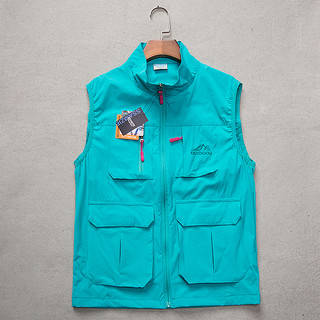 Outdoor Sports Speed Dry Shoulder Ms. Korean version of spring and summer single -layer light, thin, multi -pocket vest breathable casual workpiece vest