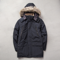 Korean version of outdoor sports Korean thick cotton-padded male long with hair collar size mens cotton-padded jacket men