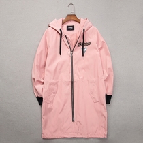 Spring new windbreaker ladies Korean casual hooded long coat loose slim womens Joker overcoat