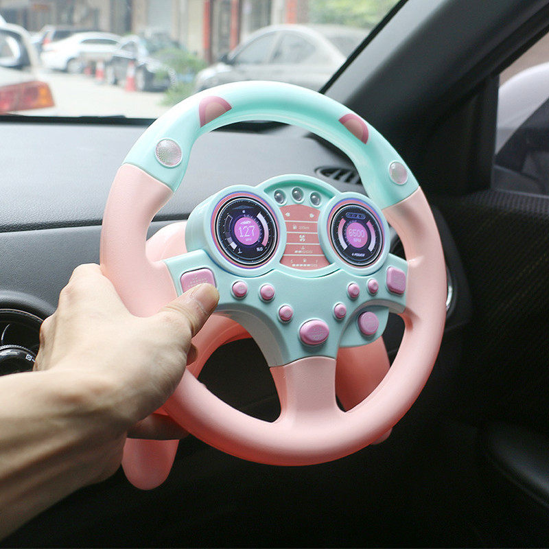Net red shake sound with the same toy car steering wheel car co-driver simulation girlfriend simulator Children's baby