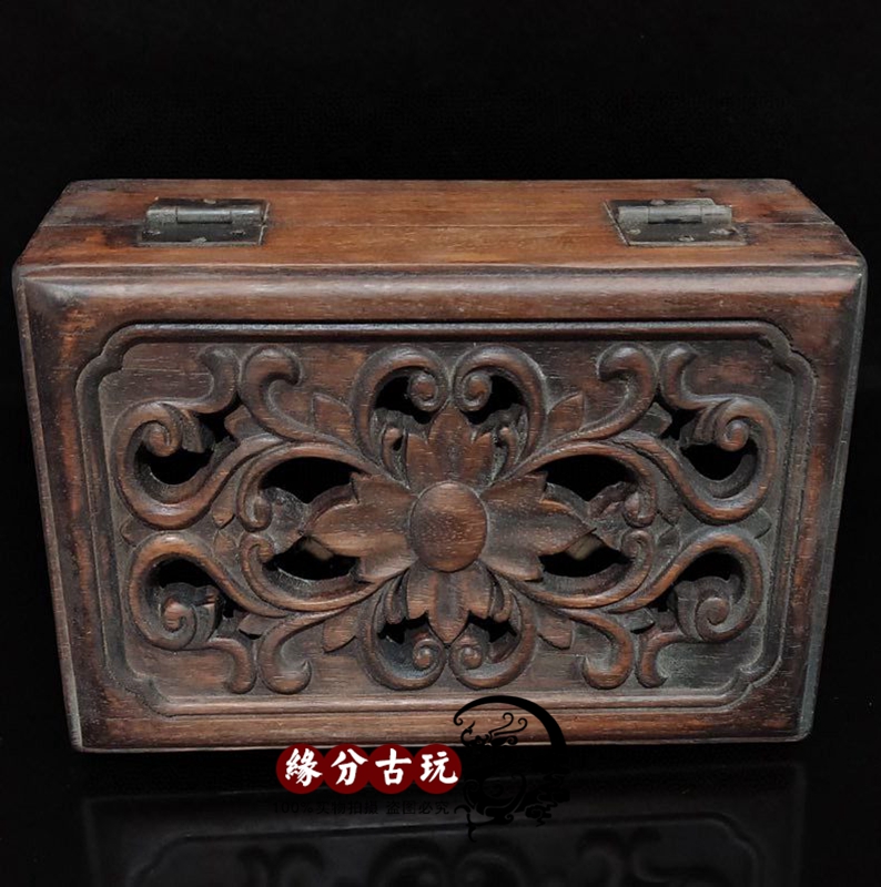 Folk Collection Wood Carved Octaonic Box Antique Old Hide Overdraft Empty Octaonic Box Furniture Decoration Ancient Playcraft Pendulum-Taobao
