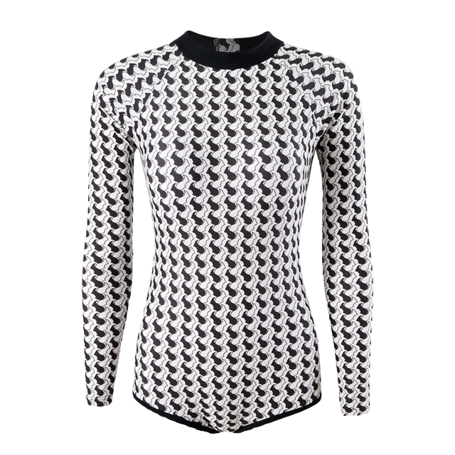 Wetsuit women's one-piece long-sleeved surfing suit snorkeling suit jellyfish suit student conservative slimming hot spring sun protection swimsuit