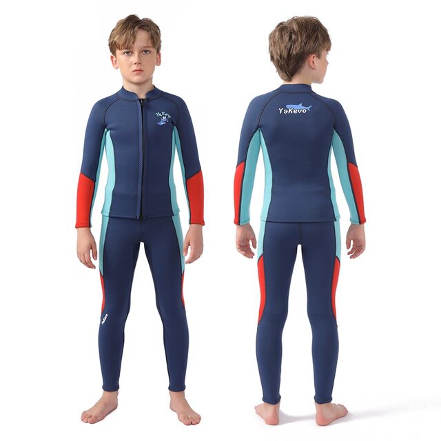 Children's swimsuit split thickened warm and cold-proof boys and girls long-sleeved thermal insulation winter swimsuit surfing wetsuit