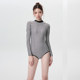 Wetsuit women's one-piece long-sleeved surfing suit snorkeling suit jellyfish suit student conservative slimming hot spring sun protection swimsuit