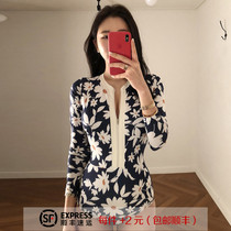 Wetsuit for women on vacation diving photo taking sun protection long-sleeved swimsuit zipper printed tight-fitting quick-drying surfing jellyfish suit for women