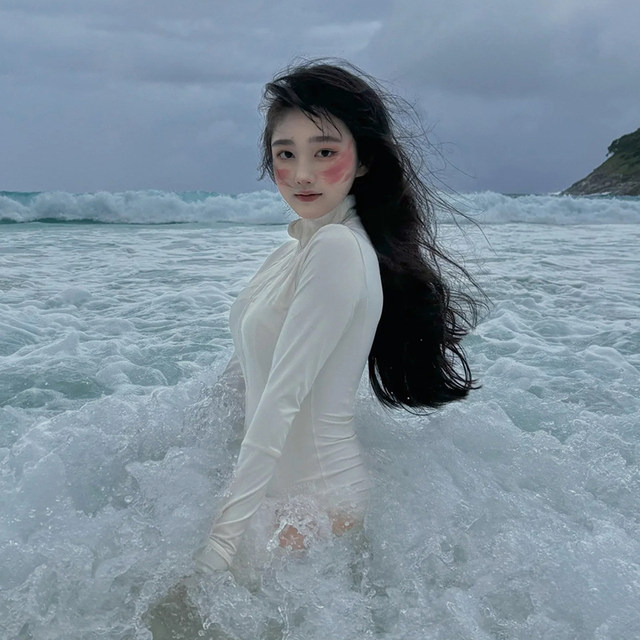 Tailwave surfing turtleneck swimsuit women's long-sleeved trousers professional sun protection UPF50+ one-piece quick-drying diving suit jellyfish suit