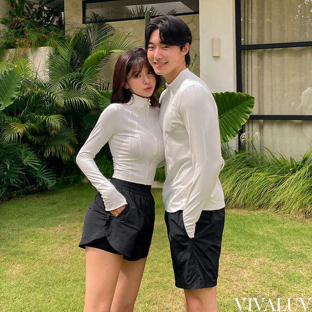 Korean diving suit women's split long-sleeved sun protection swimsuit snorkeling surfing suit men's quick-drying jellyfish suit couple set