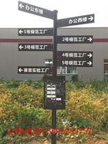 Vertical outdoor signboard Real estate community scenic area flow card Wrought iron road sign Guide sign signboard