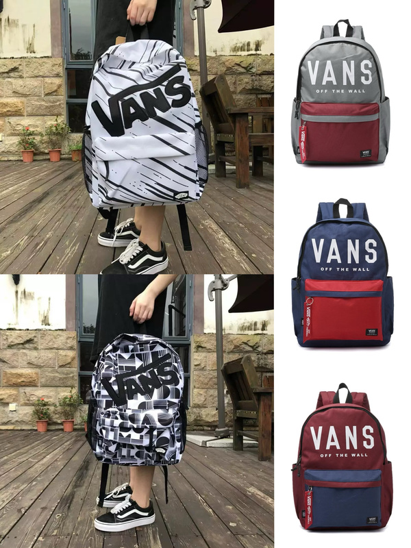 Vans Sports and Leisure Series Genuine Men's and Women's Backpacks, Student School Bags, Large-Capacity Backpacks, Computer Travel Bags