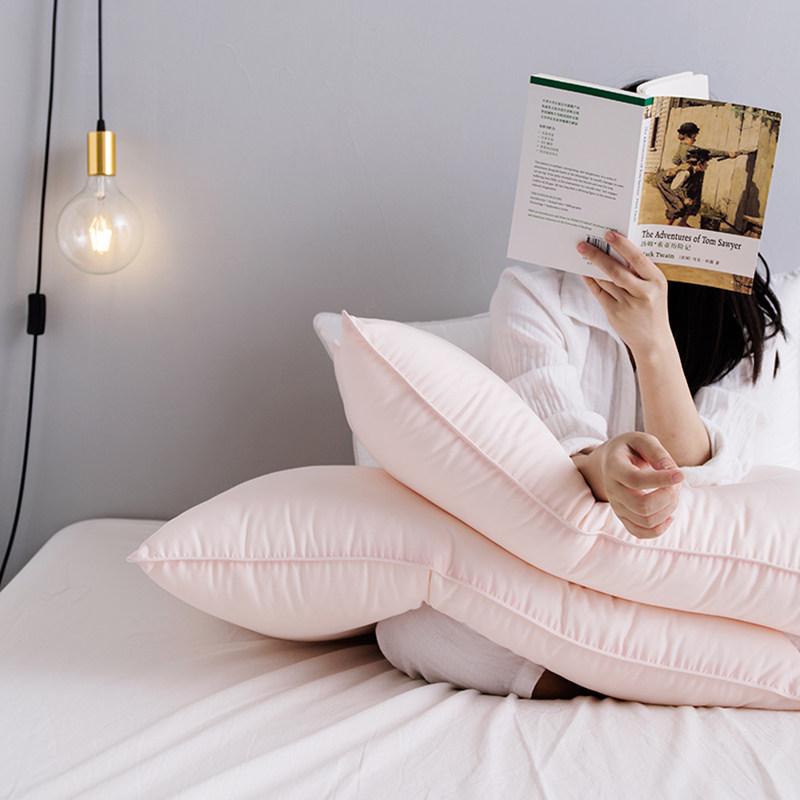 80s-day silk five-star hotel down velvet pillow soft pillow core adult neck pillow single pair shooting 2